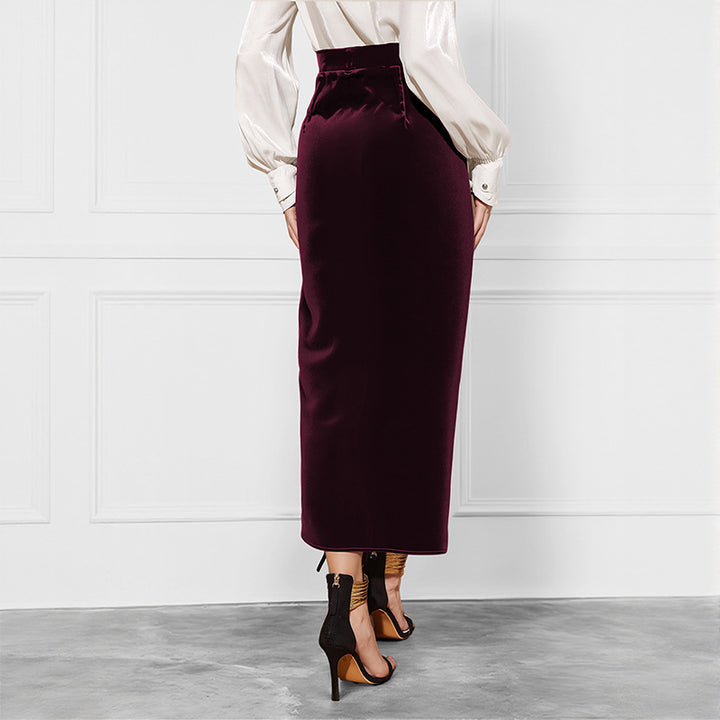 Damen Eleganter Wickelrock mit Schärpen Echo Archiv