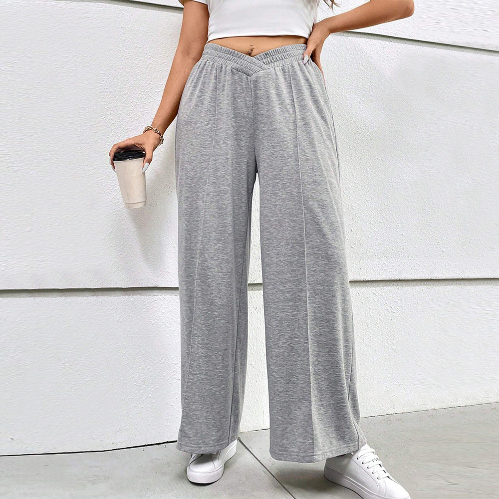 Damen weit geschnittene Freizeithose mit elastischem Bund und Cross-Over-Design Echo Archiv