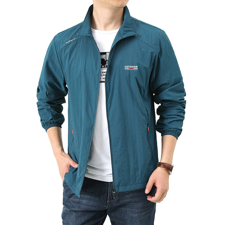 Herren Leichte Outdoorjacke mit verstellbarem Kragen Echo Archiv