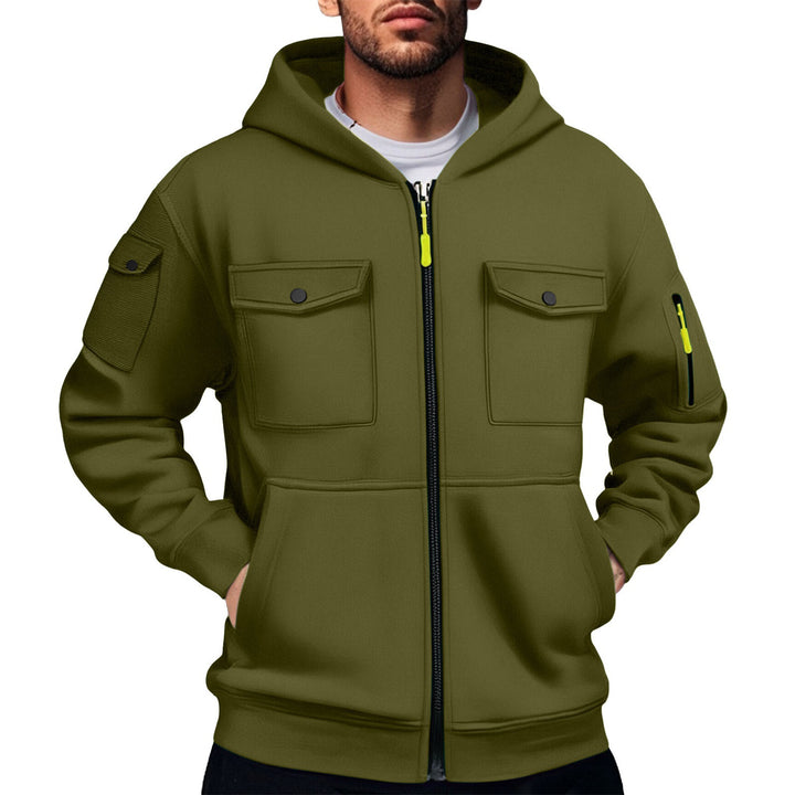 Herren vielseitige Utility-Hoodie mit praktischen Taschen Echoarchiv