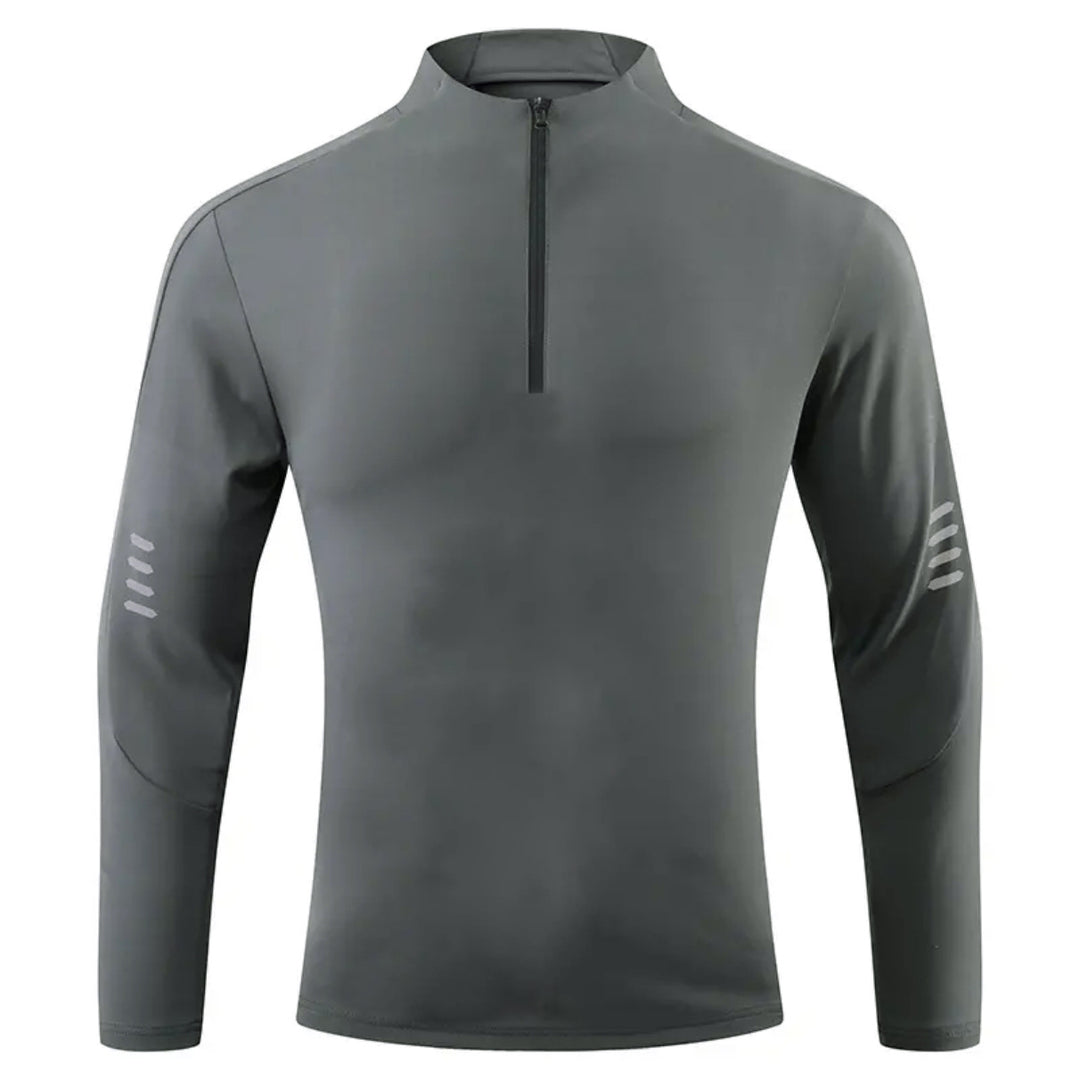 Herren Funktions-Langarmshirt mit hohem Kragen und innovativem Reißverschluss Echoarchiv