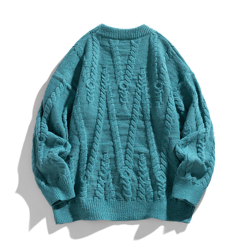 Damen Eleganter Strickpullover mit klassischen Zopfmuster Echoarchiv