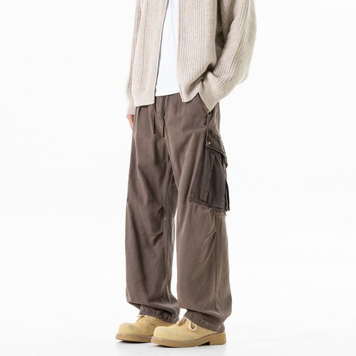 Herren Cargo-Hose mit Kordelbund, weitem Schnitt und Mehrfachtaschen Echo Archiv