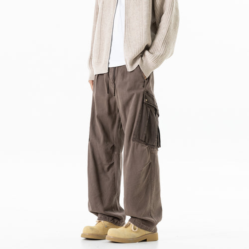Herren Cargo-Hose mit Kordelbund, weitem Schnitt und Mehrfachtaschen Echo Archiv