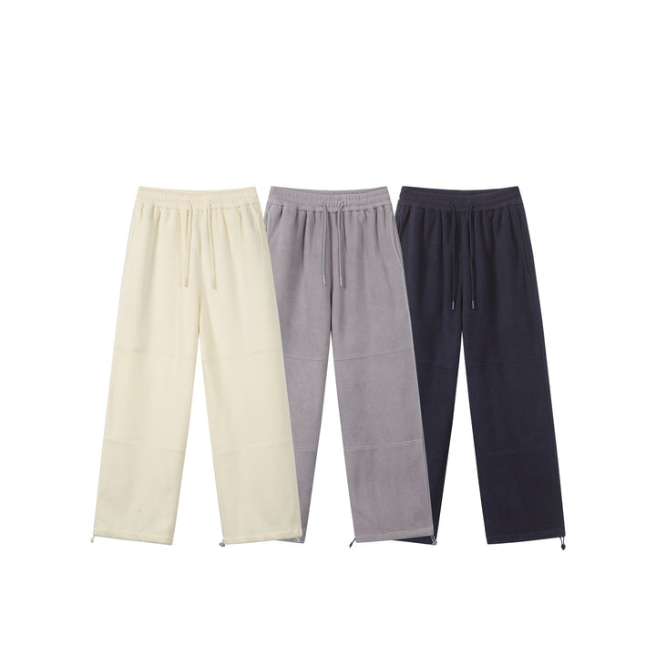 Damen Weite Fleece-Jogginghose mit Tunnelzugbund, Eingrifftaschen und verstellbarem Saum Echoarchiv