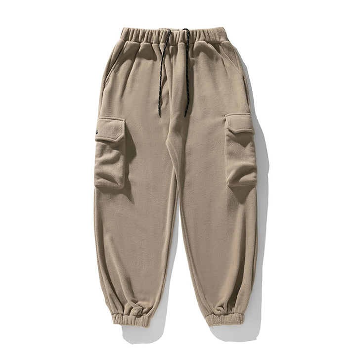 Unisex Fleece-Cargo-Jogginghose im Utility-Look mit elastischem Bund, Kordelzug und Klappentaschen Echo Archiv