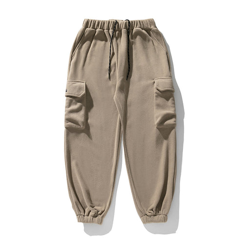 Unisex Fleece-Cargo-Jogginghose im Utility-Look mit elastischem Bund, Kordelzug und Klappentaschen Echo Archiv
