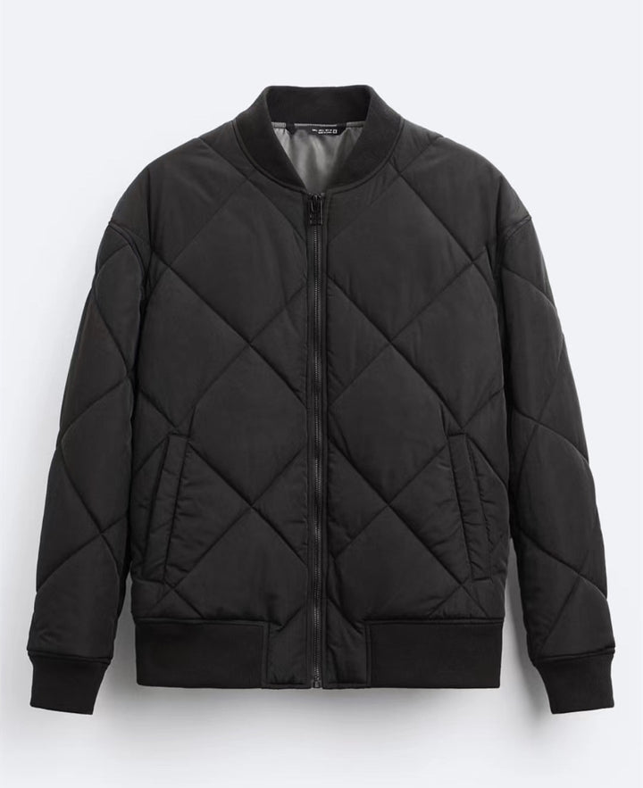 Herren gesteppte Freizeitjacke mit sportlichem Schnitt und seitlichen Taschen Hedi-Mode