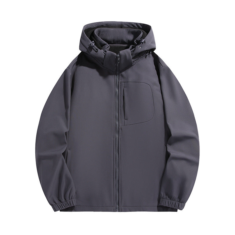 Herren Leichte Softshell‑Kapuzenjacke mit wasserabweisender Membran und Brusttasche Echo Archiv