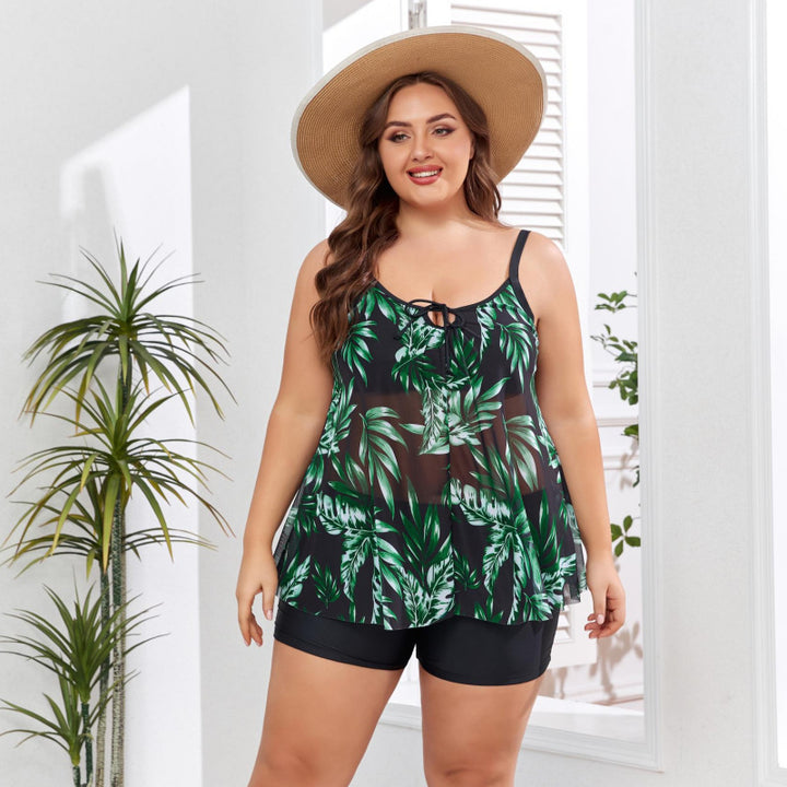 Damen Strandkleid mit floralem Design und elastischem Bund Echo Archiv