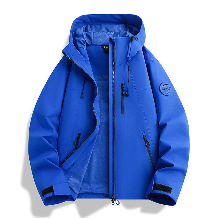 Damen Leichte wasserdichte Kapuzenjacke mit Teddy‑Charm und verdeckten Reißverschlusstaschen Echoarchiv