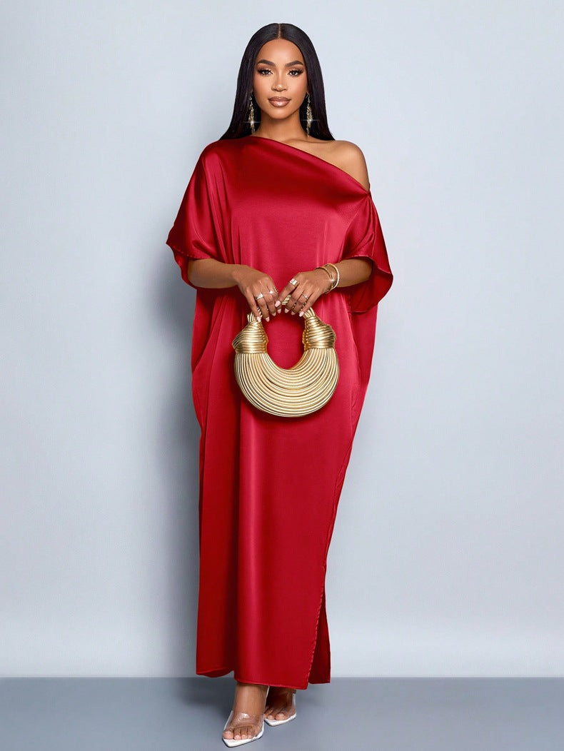Damen Maxikleid mit asymmetrischem Schnitt und elegantem Fall Echo Archiv