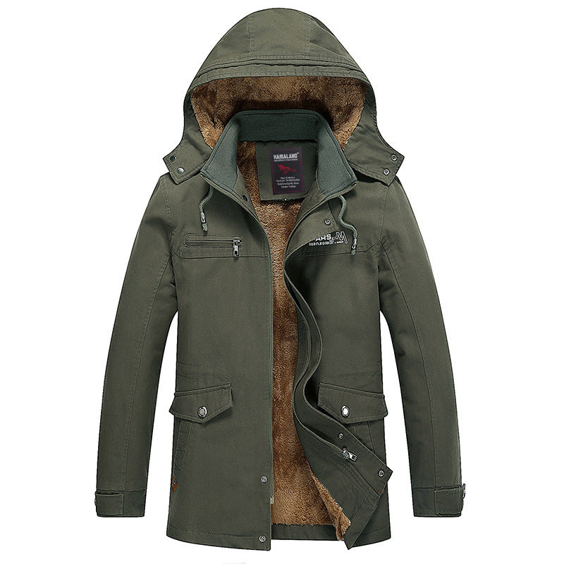 Herren Parka mit wärmender Teddyfleece-Fütterung, Kapuze und multifunktionalen Taschen Echo Archiv