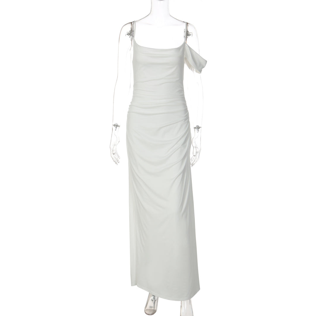 Damen Elegantes bodenlanges Kleid mit einzigartiger Drapierung Echo Archiv