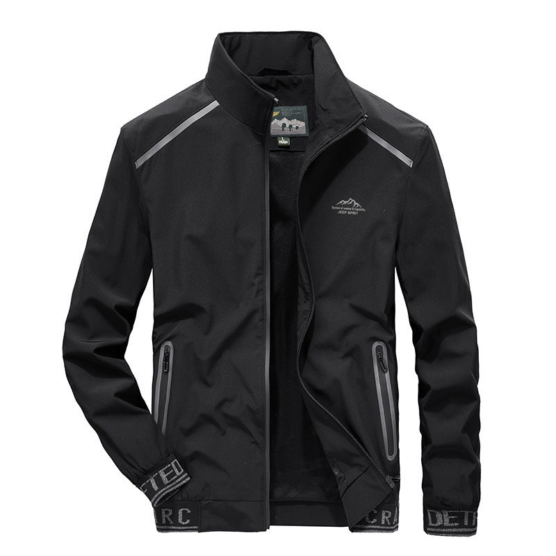 Herren Softshelljacke mit reflektierenden Einsätzen, wasserabweisenden Reißverschlusstaschen und hohem Stehkragen Echo Archiv