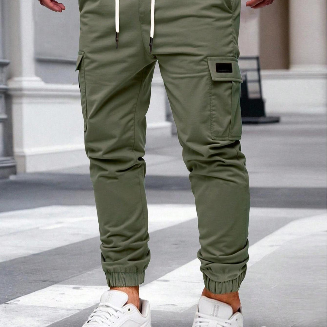 Herren Cargo-Hose mit elastischem Bund und multifunktionalen Taschen Echoarchiv
