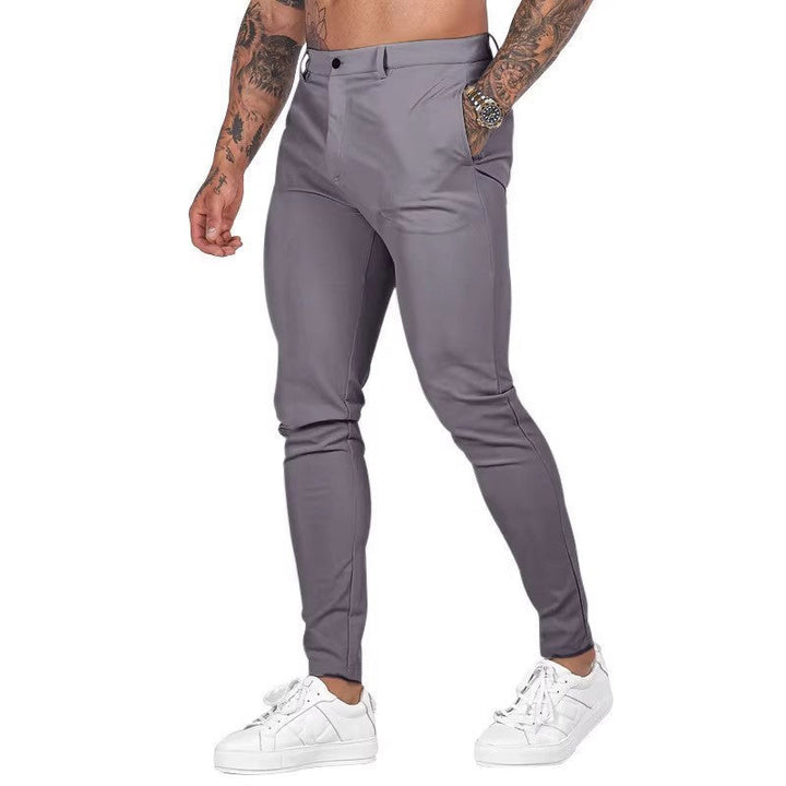 Herren elegante Slim-Fit Chinohose mit elastischem Bund und praktischen Taschen Echoarchiv