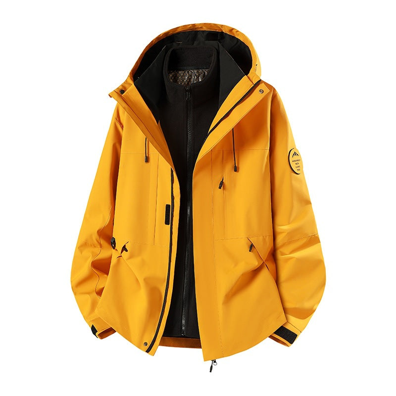 Herren Wetterfeste technische Softshell‑Trekkingjacke mit Kapuze und isolierendem Inneneinsatz Echo Archiv