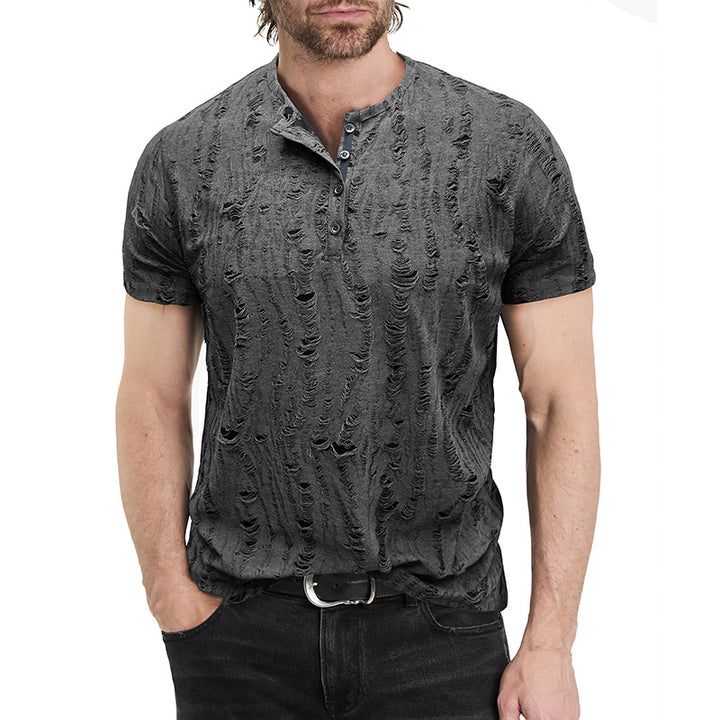 Herren T-Shirt mit besonderen Strukturdetails Echoarchiv