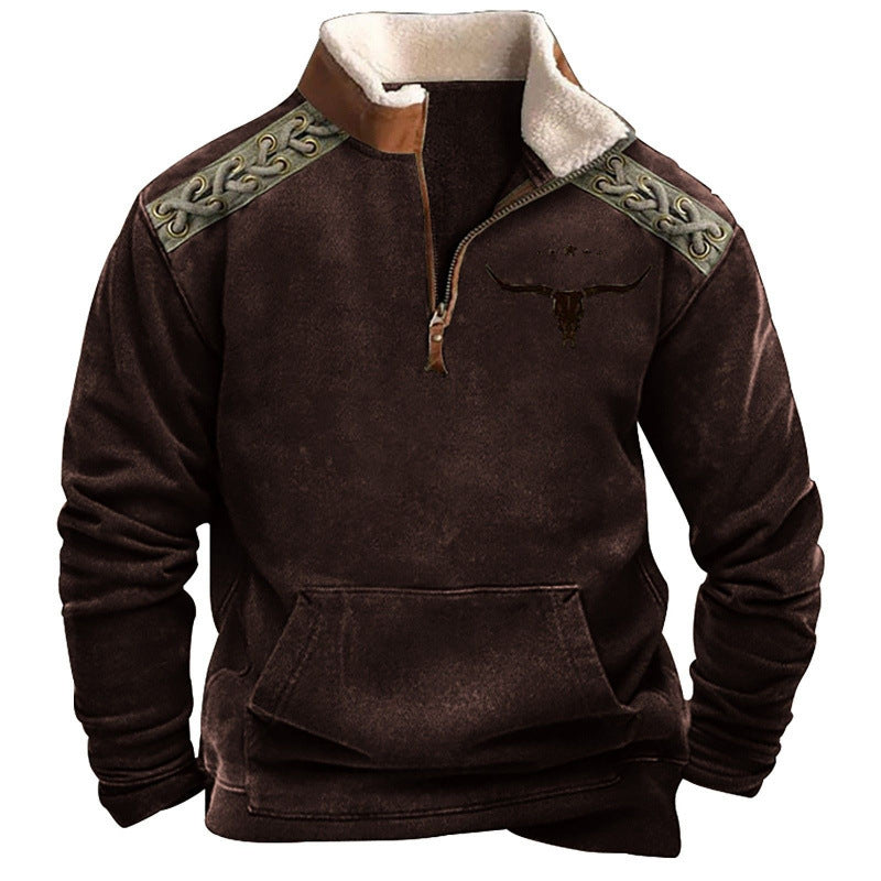 Herren Modischer Hoodie mit Kapuze und maritimem Druck Echoarchiv
