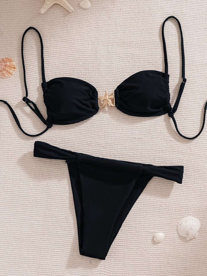 Damen Push-Up Bikini mit glamourösem Gold-Detail Echo Archiv
