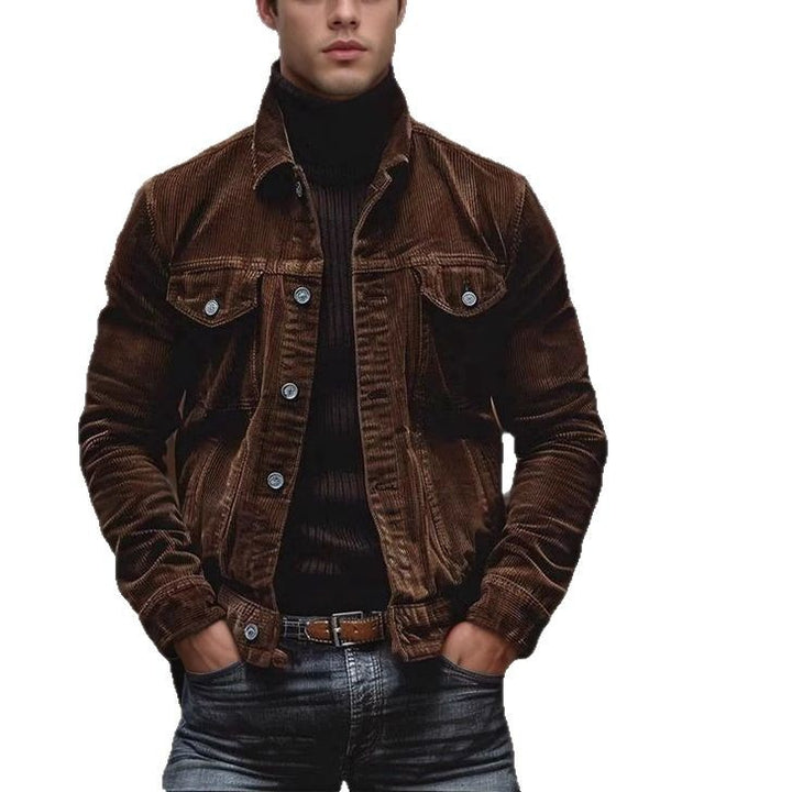 Herren Cordjacke im modernen Design mit praktischen Brusttaschen Echoarchiv