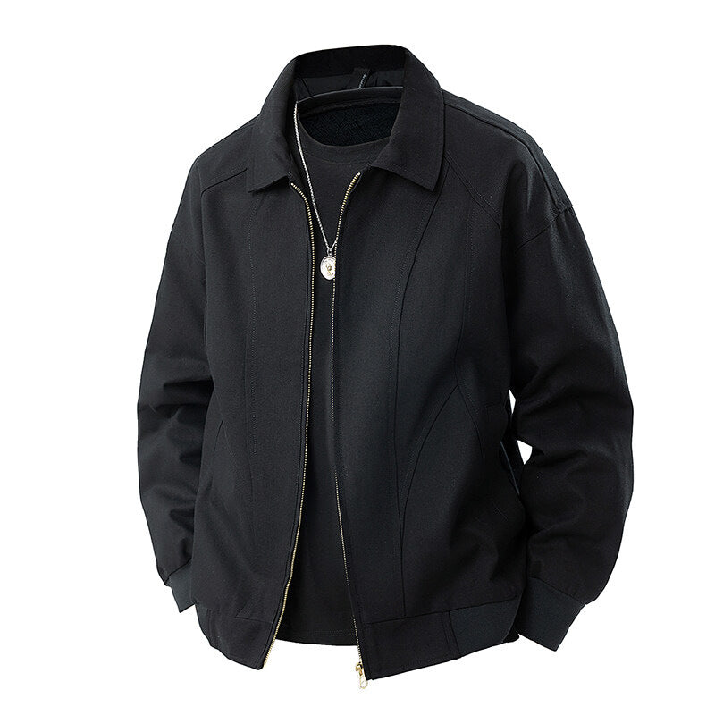 Herren lässige Übergangsjacke mit modernem Stehkragen und seitlichen Eingrifftaschen Echoarchiv