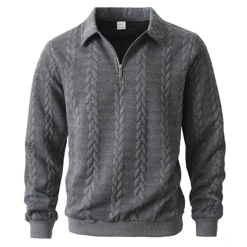 Herren eleganter Strickpullover mit Reißverschluss Echoarchiv