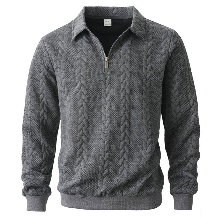Herren eleganter Strickpullover mit Reißverschluss Echoarchiv