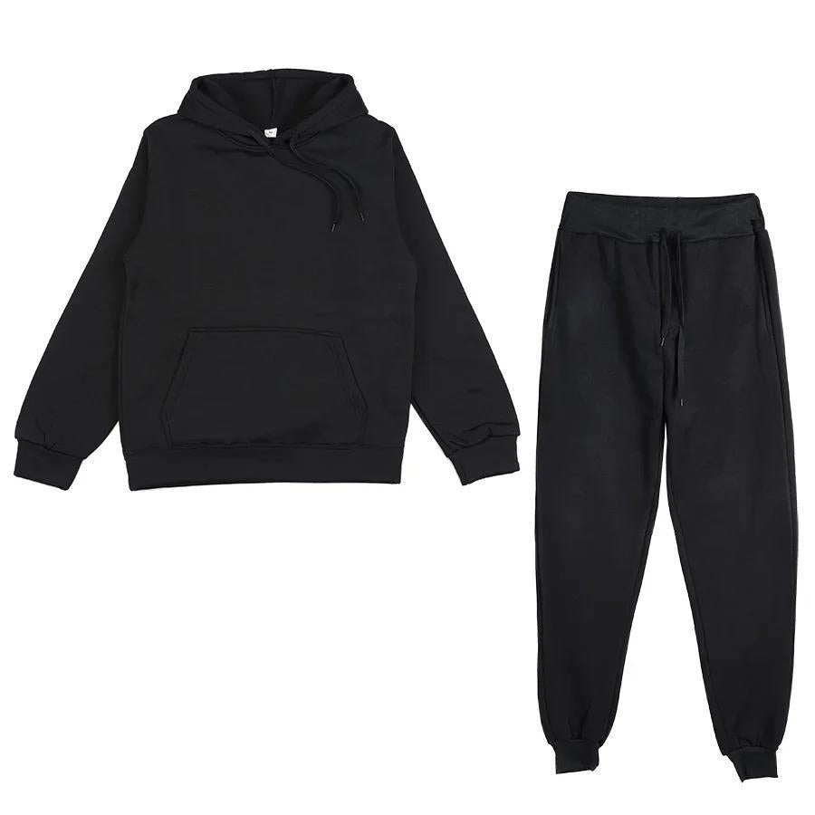 Unisex weiches Lounge-Set mit Oversize-Hoodie, taillenhoher Jogginghose und geripptem Knöchelabschluss Echo Archiv