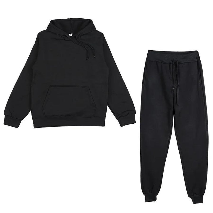 Unisex weiches Lounge-Set mit Oversize-Hoodie, taillenhoher Jogginghose und geripptem Knöchelabschluss Echo Archiv