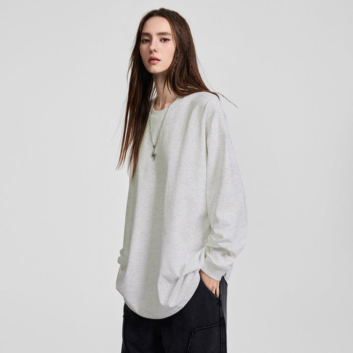 Herren Oversize-Langarmshirt mit überschnittener Schulter und Rundhalsausschnitt Echo Archiv