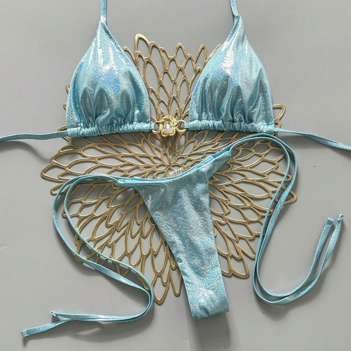 Damen Glänzender Bikini Echo Archiv