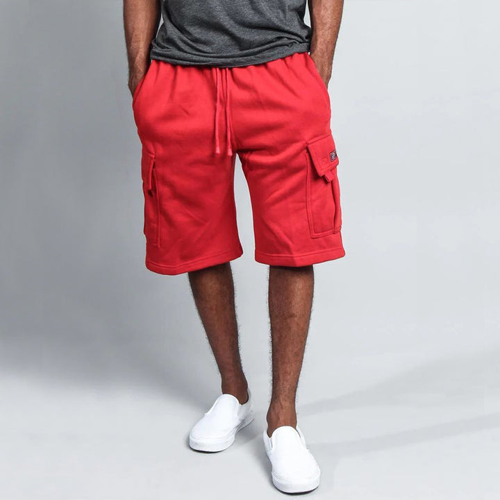 Herren Cargo-Shorts aus atmungsaktivem Sweatstoff mit verstellbarem Kordelzug und praktischen Taschen Echoarchiv