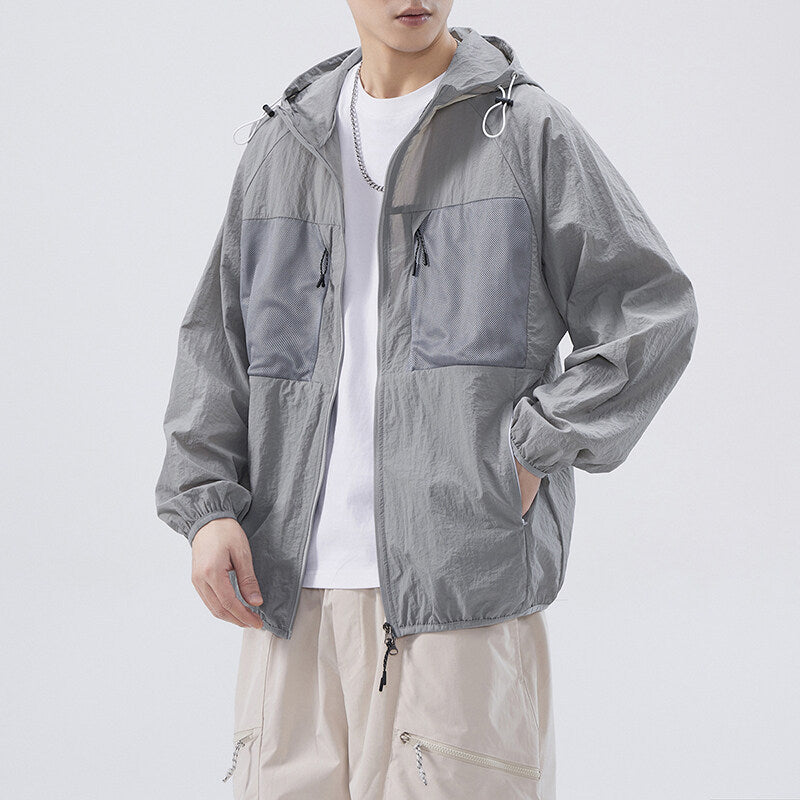 Herren Atmungsaktive Outdoor-Jacke mit Netzdetails Echoarchiv