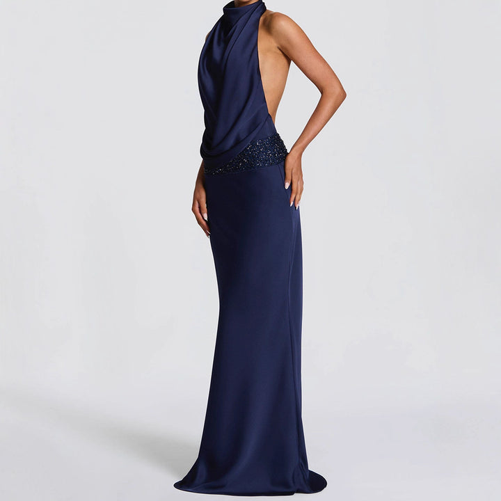Damen Elegantes Hochzeitskleid mit schimmerndem Taillenband Echo Archiv