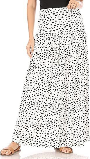 Damen Maxi-Rock mit elastischem Bund und Taschen Echo Archiv