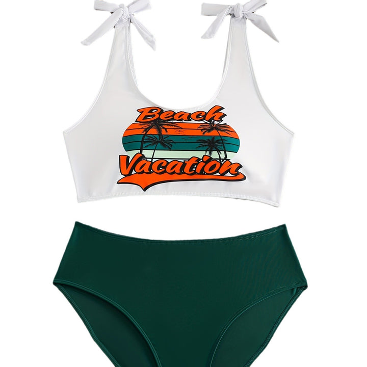 Damen Crop-Top-Bikini-Set mit verspielten Schleifen Echo Archiv