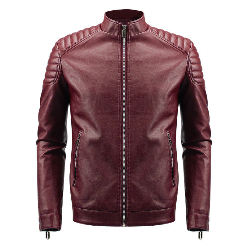 Herren Modische Kunstlederjacke mit strukturiertem Design Echo Archiv