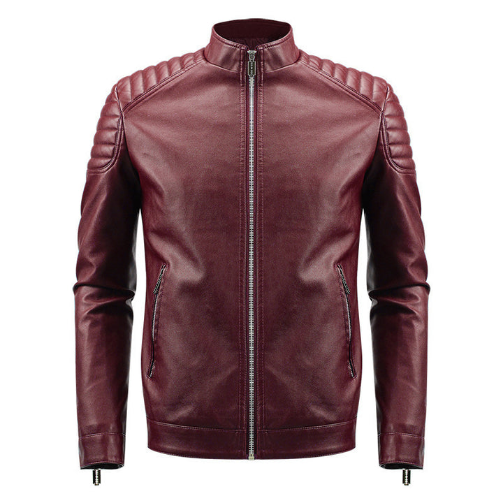 Herren Modische Kunstlederjacke mit strukturiertem Design Echo Archiv