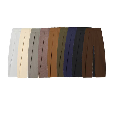 Damen elegante weite Hose mit feinen Falten Echo Archiv