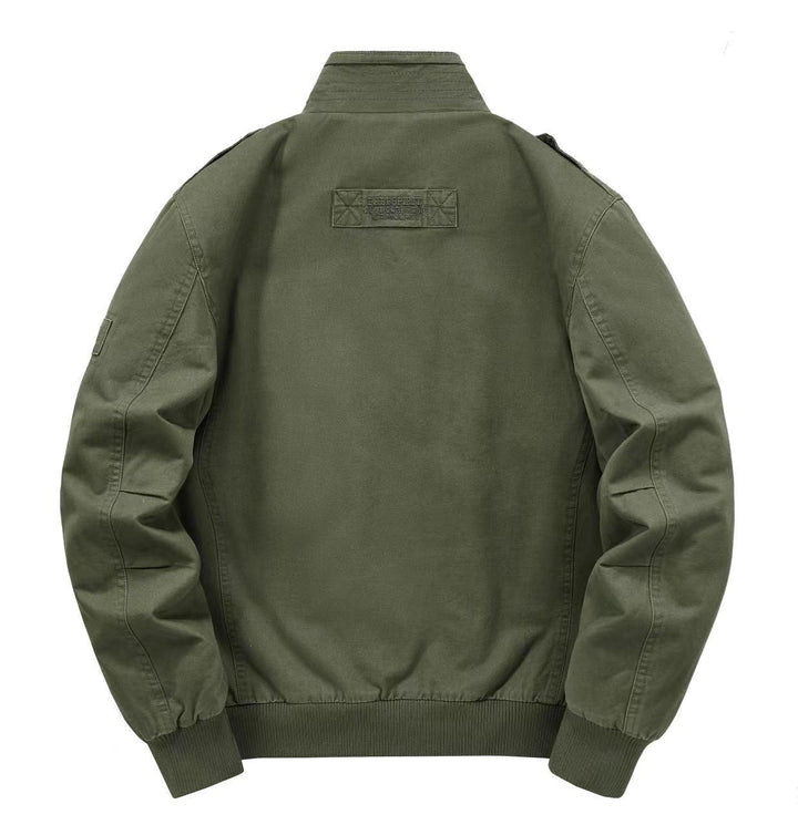 Herren Thermo-Canvasblouson mit durchgehendem Teddyfutter, Rippkragen und Utility‑Pattentaschen Echo Archiv