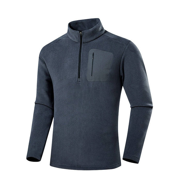 Herren Fleece-Pullover mit Viertel-Reißverschluss und verdeckter Brusttasche Echo Archiv