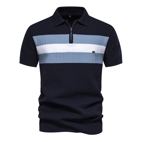 Herren Polo-Shirt mit modernen Strukturmustern Echoarchiv