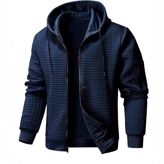 Herren Kapuzenjacke mit strukturiertem Quilt-Design Echoarchiv