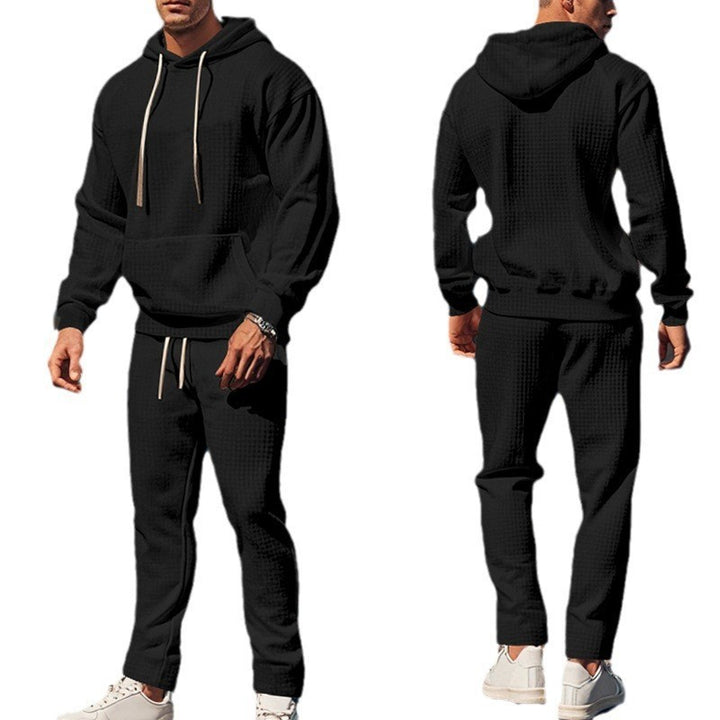 Herren lässiger Kapuzenpullover mit strukturiertem Design und praktischen Taschen Echoarchiv