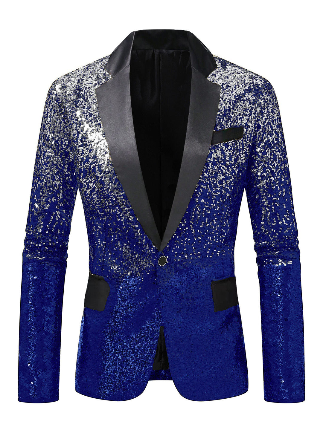 Herren eleganter Pailletten-Anzugblazer mit luxuriösen Akzenten Echoarchiv
