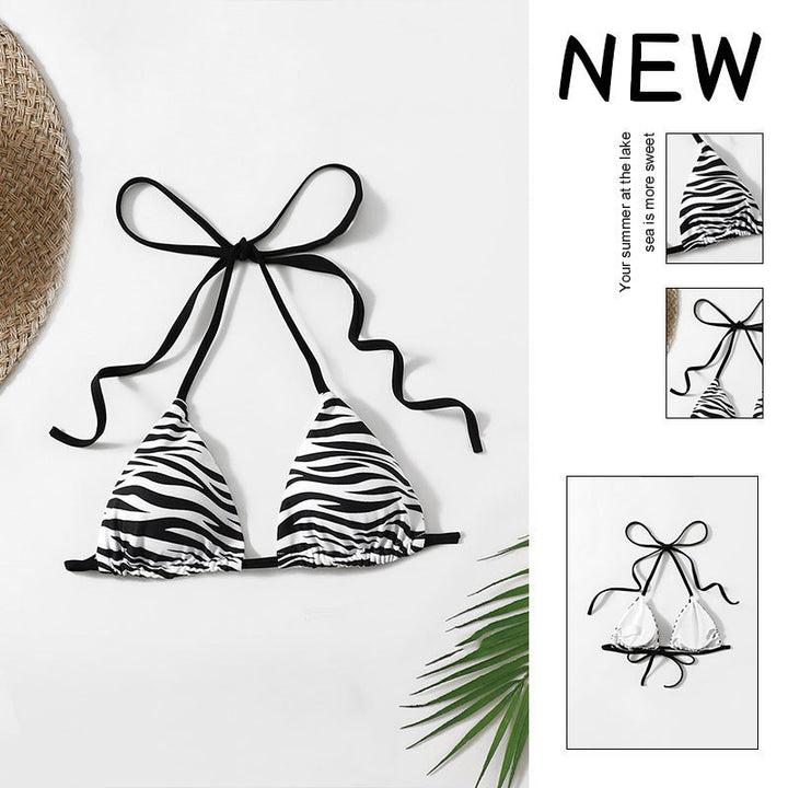 Damen Triangel-Bikinioberteil mit modischem Zebra-Muster Echo Archiv