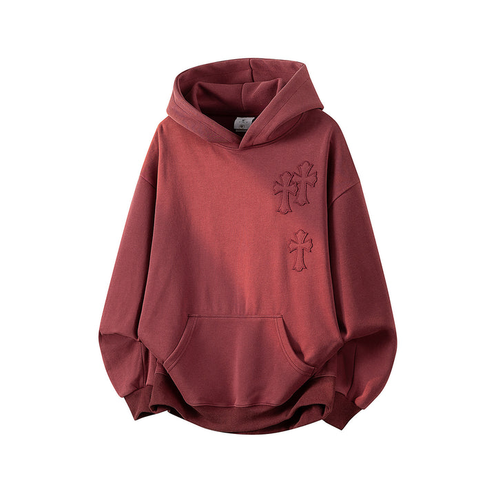 Unisex Oversize Kapuzenpullover mit handschriftlichem Grafik-Print, Kängurutasche & geripptem Saum Echoarchiv