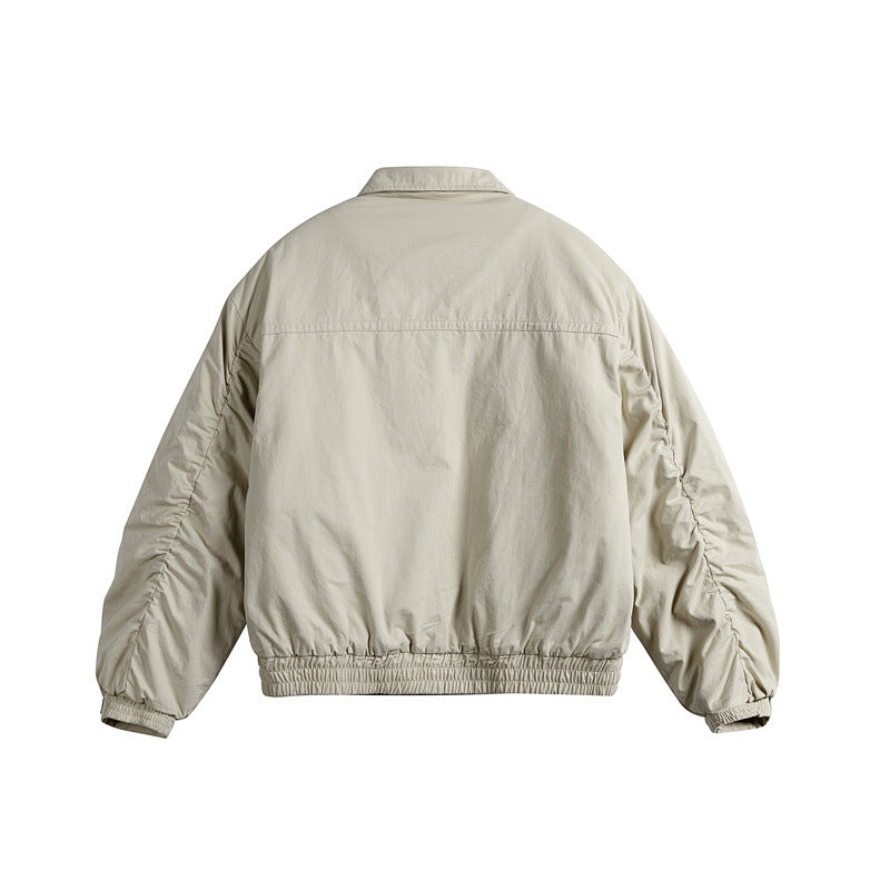 Herren Kurzboxy-Blouson mit Hemdkragen, Utility-Brusttaschen und elastischem Saum Echoarchiv